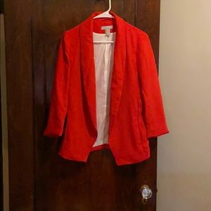 Bright red blazer